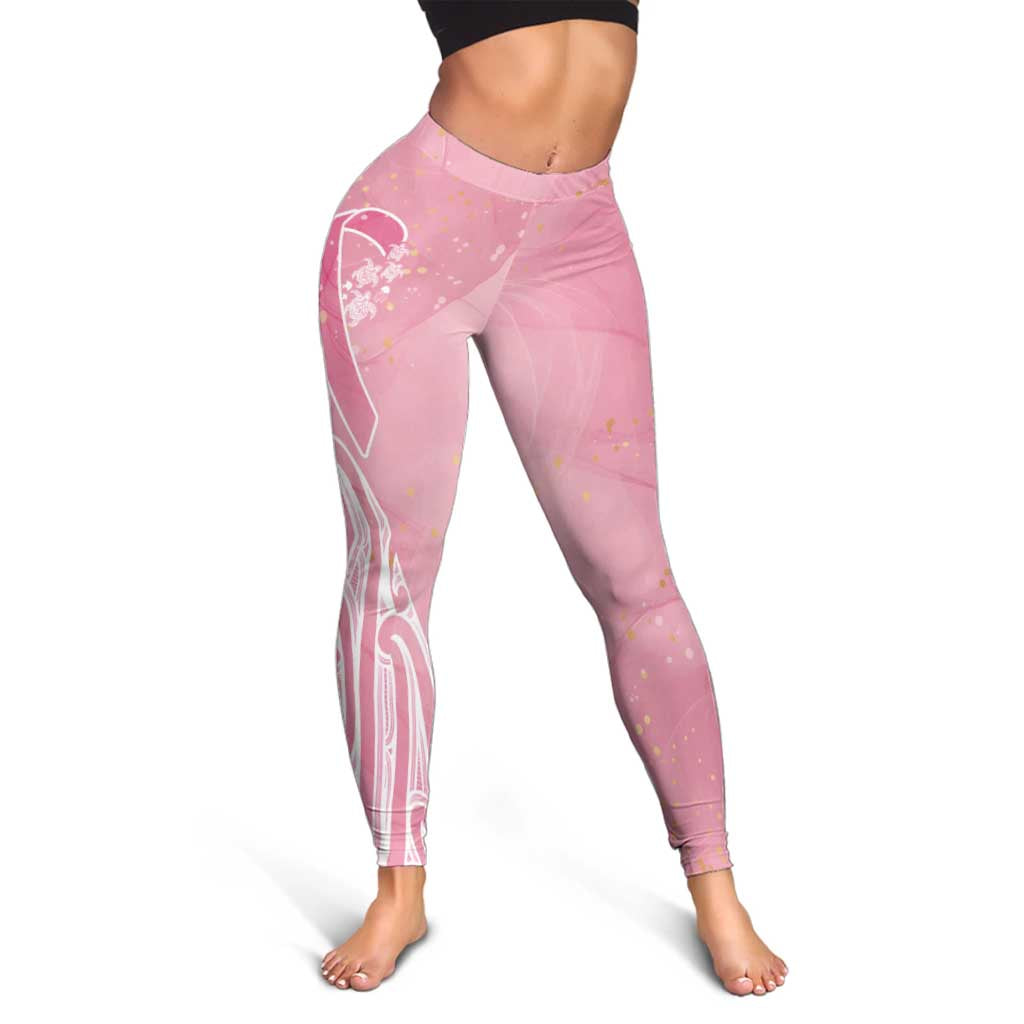 Breast Cancer Awareness Maori Leggings Kia Kaha Kia Maia Kia Manawanui - Polynesian Pride
