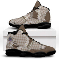 Brown Hawaii Tiare and Shell Lei Sneakers J13 Hawaiian Palaka Luxury Vibes - Polynesian Pride