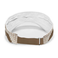 Brown Hawaii Tiare and Shell Lei Sun Visor Cap Hawaiian Palaka Luxury Vibes LT14 - Polynesian Pride