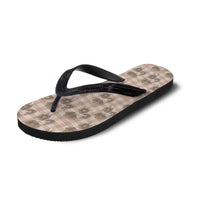 Brown Palaka Hawaii Flip Flops Hawaiian Lehua Blossoms LT05 - Polynesian Pride