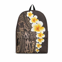 Brown Tropical Plumeria With Galaxy Polynesian Art Backpack LT14 Brown - Polynesian Pride