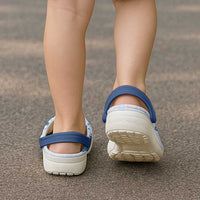 Bula Fiji Clogs Shoes Blue Plumeria Masi Tapa Pattern - Polynesian Pride