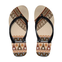 Bula Fiji Flip Flops 2025 Pasifika Traditional Fijian Masi - Polynesian Pride