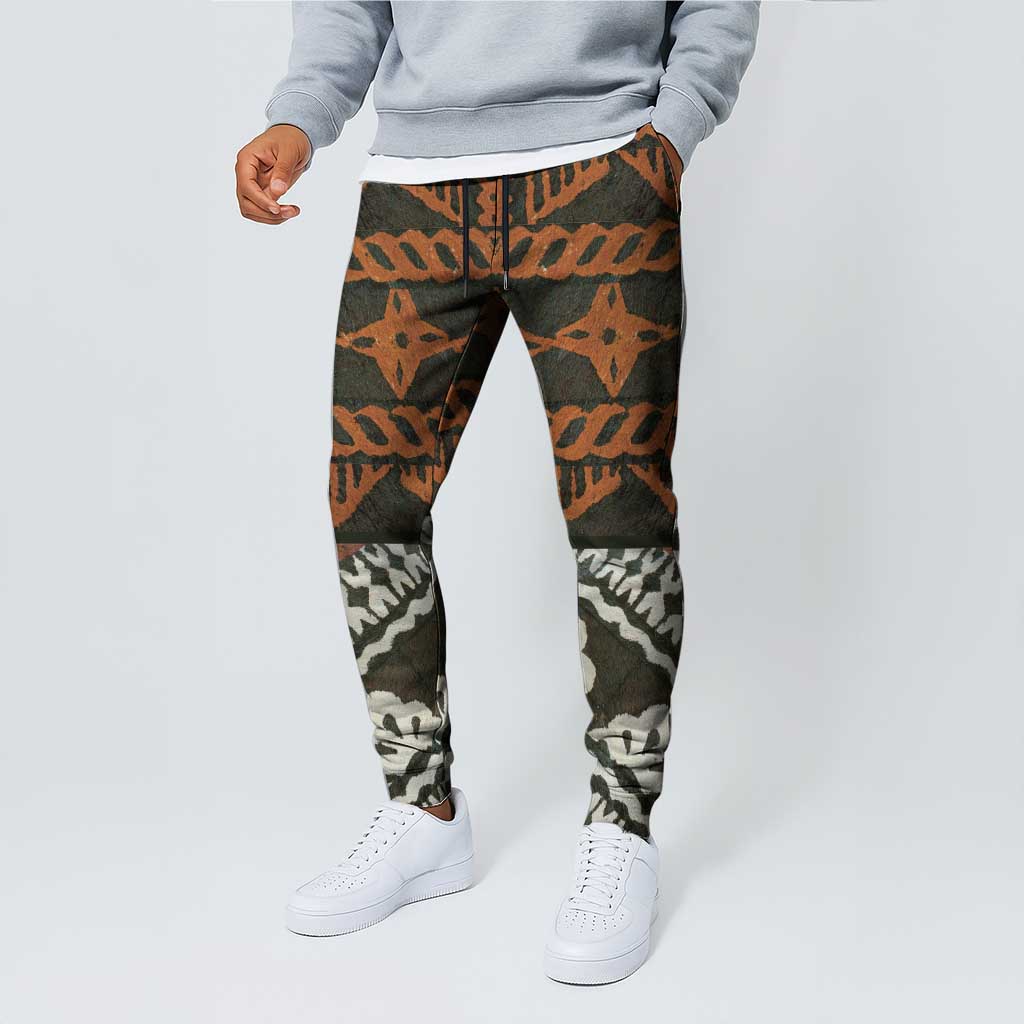 Bula Fiji Tapa Jogger Pants Fijian Masi Vintage Vibes - Polynesian Pride
