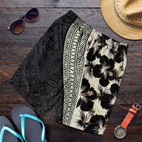 Bula Hibiscus Festival Shorts for Men Tapa Pattern Half Style LT03 Beige - Polynesian Pride