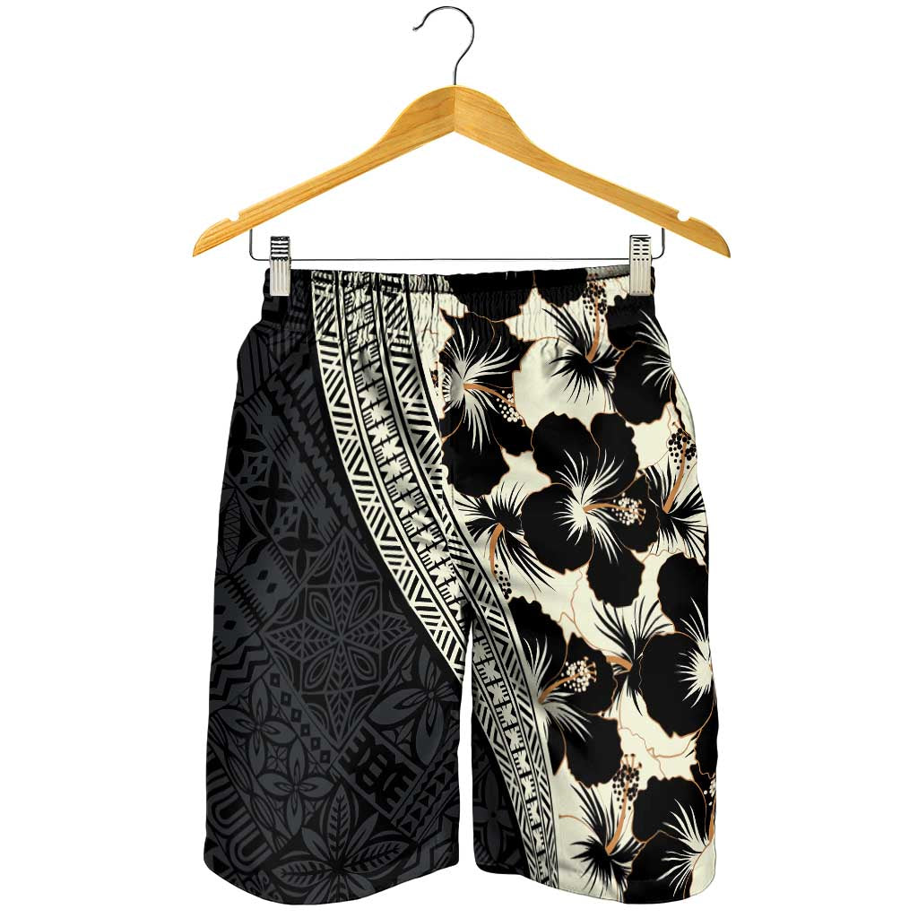 Bula Hibiscus Festival Shorts for Men Tapa Pattern Half Style LT03 - Polynesian Pride