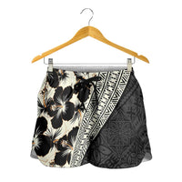 Bula Hibiscus Festival Shorts for Women Tapa Pattern Half Style LT03 - Polynesian Pride