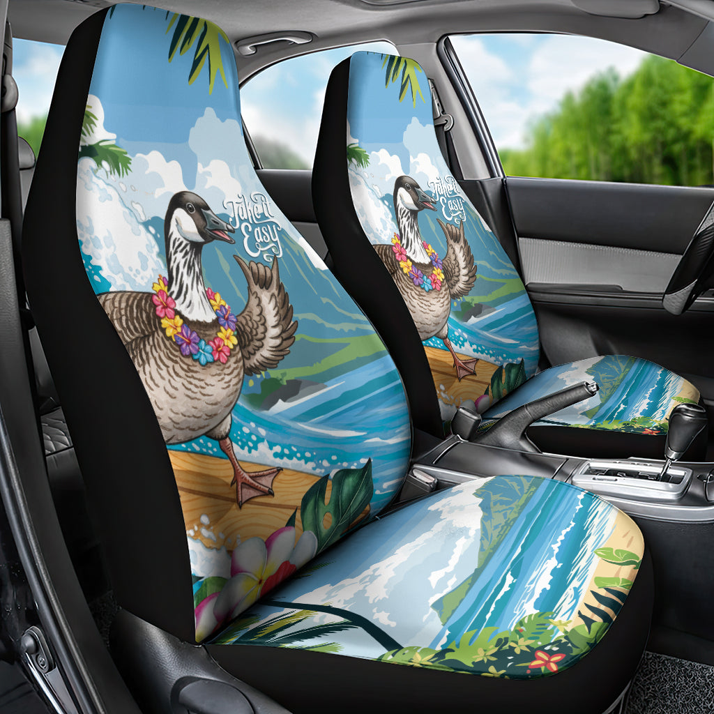 Aloha Hawaii Shaka Nene Goose Car Seat Cover Surfing Take It Easy LT14