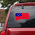 Samoa Flag Decal LT6 13x13cm Red - Polynesian Pride