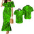 Hawaii Couples Matching Mermaid Dress and Hawaiian Shirt Green Polynesian Tribal Art LT14 Green - Polynesian Pride