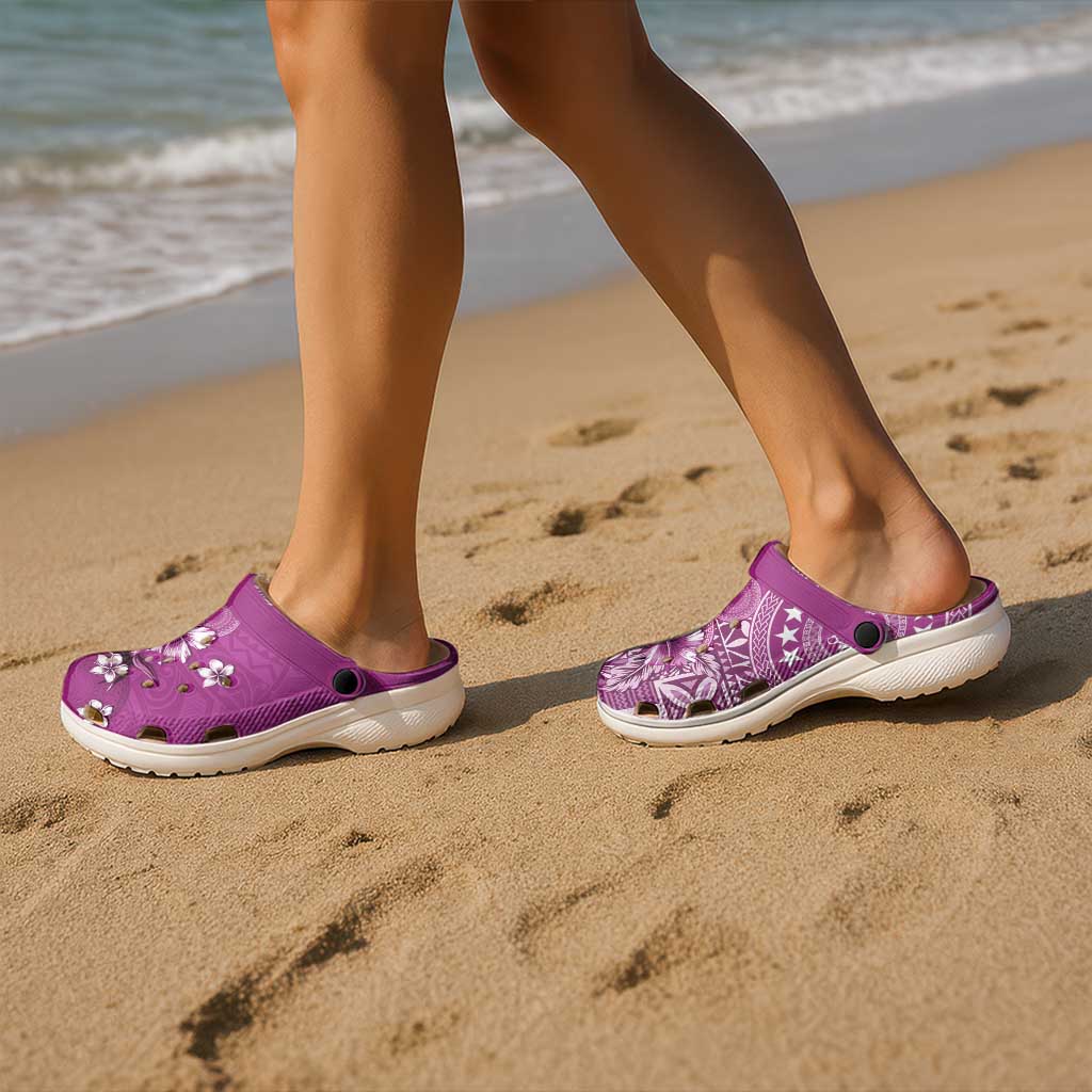 Cook Islands Clogs Shoes Fandango Hibiscus And Stars LT05 - Polynesian Pride