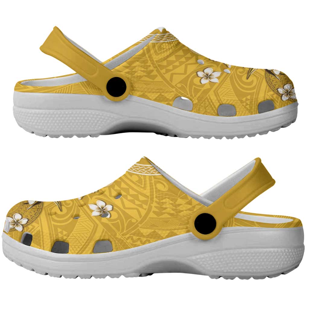 Cook Islands Clogs Shoes Yellow Hibiscus And Stars LT05 - Polynesian Pride