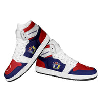 Cook Islands High Sneakers AJ1 Coat Of Arms Flag Inspired LT05 - Polynesian Pride