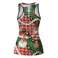 Cowboy Hawaii Mele Kalikimaka Hollow Tank Top Paniolo Kukui Nut Pikake Lei Red Version LT14 - Polynesian Pride