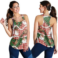 Cowboy Hawaii Mele Kalikimaka Women Racerback Tank Paniolo Kukui Nut Pikake Lei Red Version LT14 - Polynesian Pride