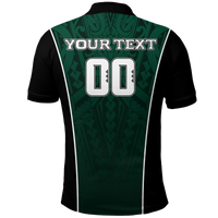 Custom Hawaii Volleyball Green Warrior Polo Shirt LT2 GREEN - Polynesian Pride