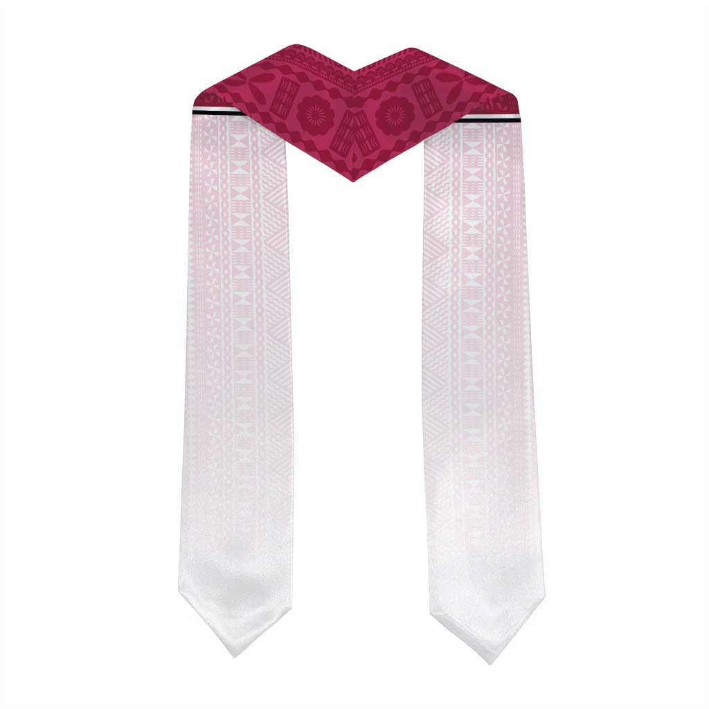 Custom Adi Cakobau School Graduation Stole With Fijian Tapa Pattern LT05 - Polynesian Pride