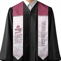 Custom Adi Cakobau School Graduation Stole With Fijian Tapa Pattern LT05 - Polynesian Pride