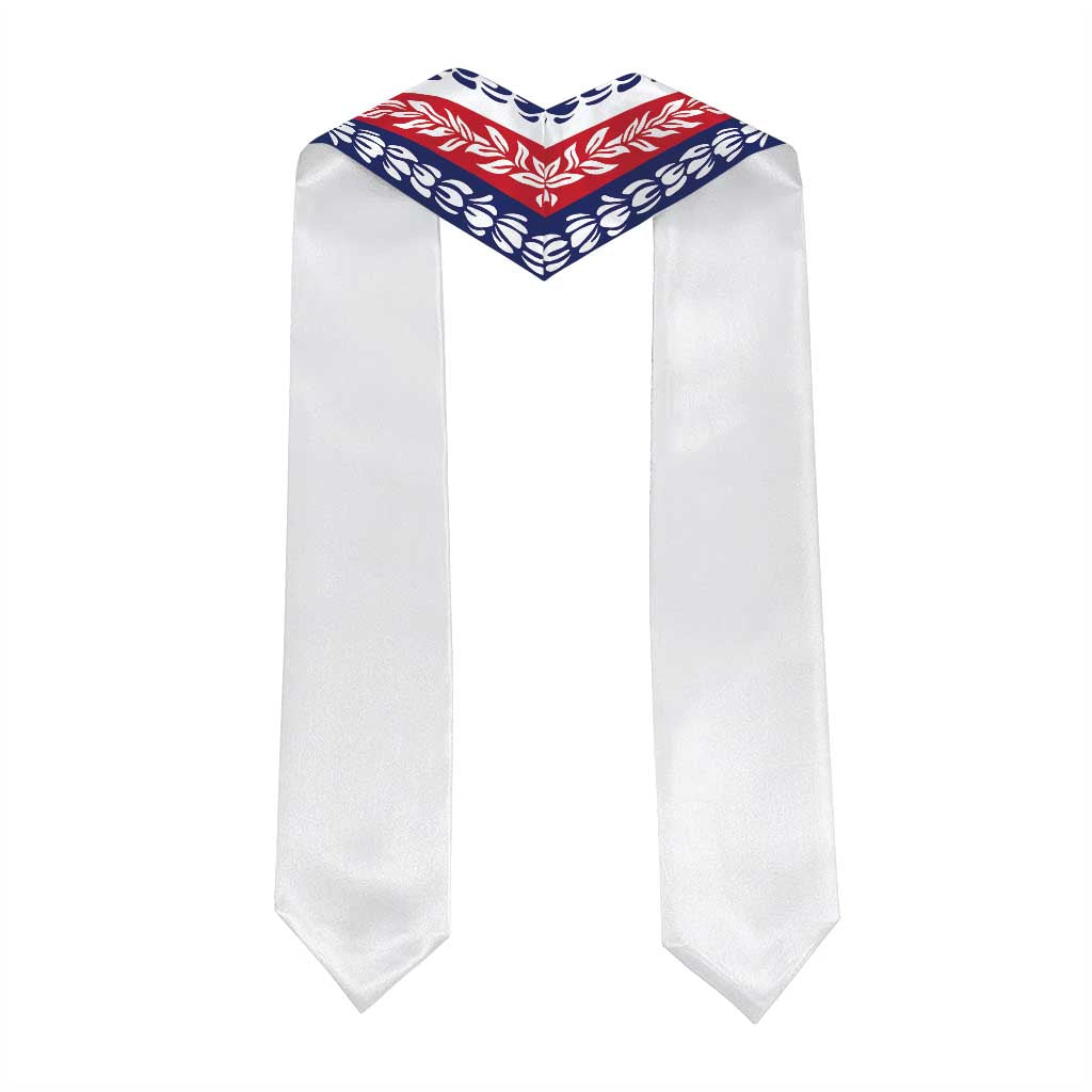 Custom Aloha Hawaii Graduation Stole Hawaiian Flag With Leis LT05 - Polynesian Pride