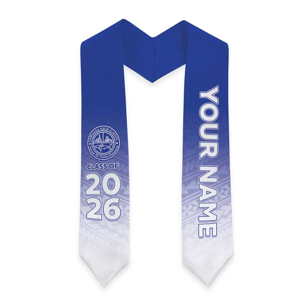 Custom American Samoa Graduation Stole Samoana High School Polynesian Pattern LT05 - Polynesian Pride