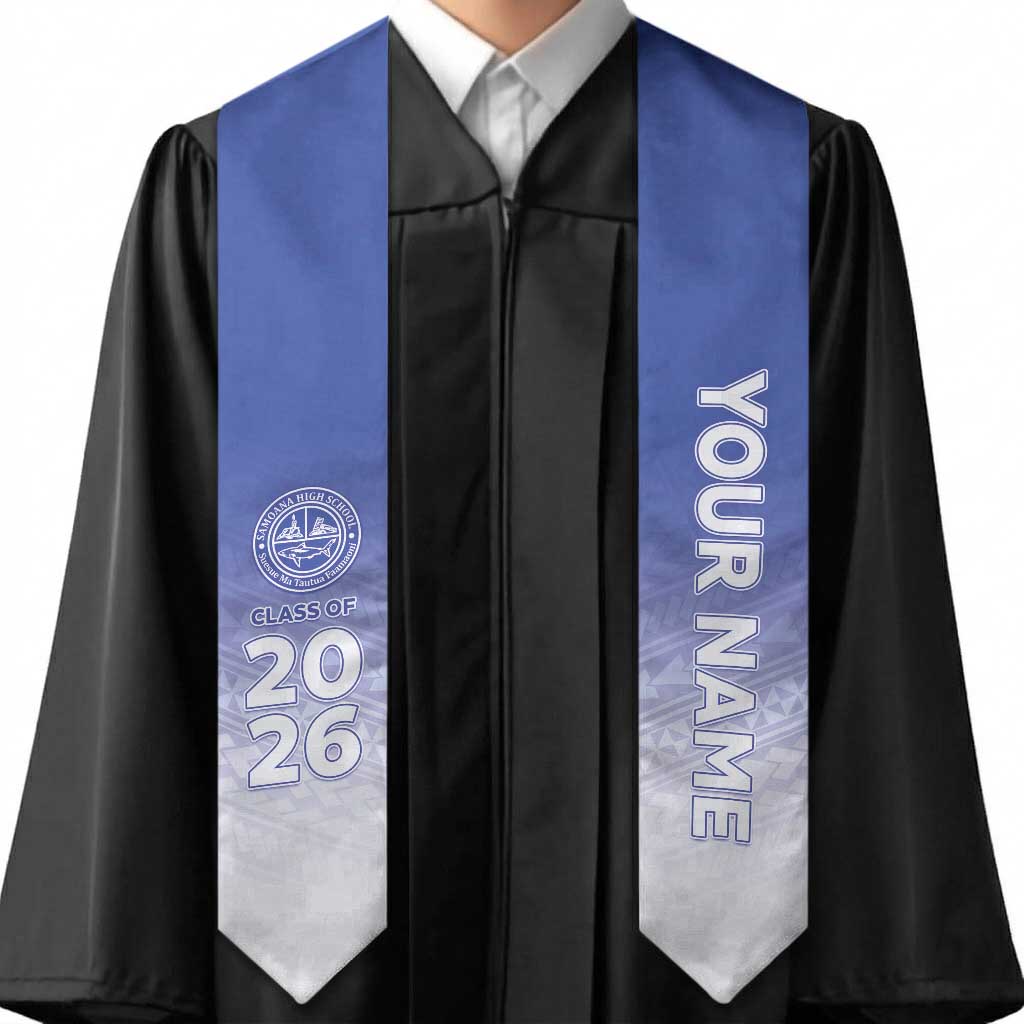 Custom American Samoa Graduation Stole Samoana High School Polynesian Pattern LT05 - Polynesian Pride
