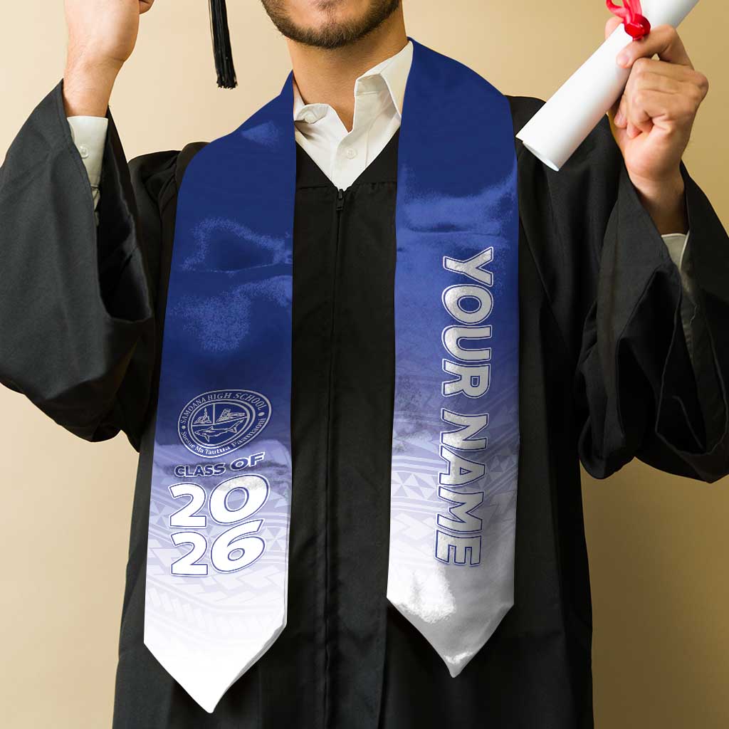 Custom American Samoa Graduation Stole Samoana High School Polynesian Pattern LT05 - Polynesian Pride