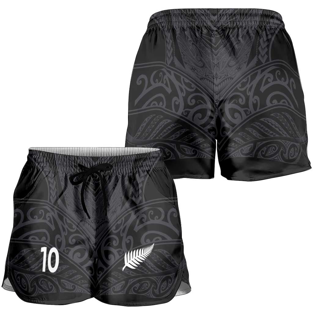 Custom Aotearoa Rugby Shorts for Women The Blacks-Sporty T90 Style - Polynesian Pride