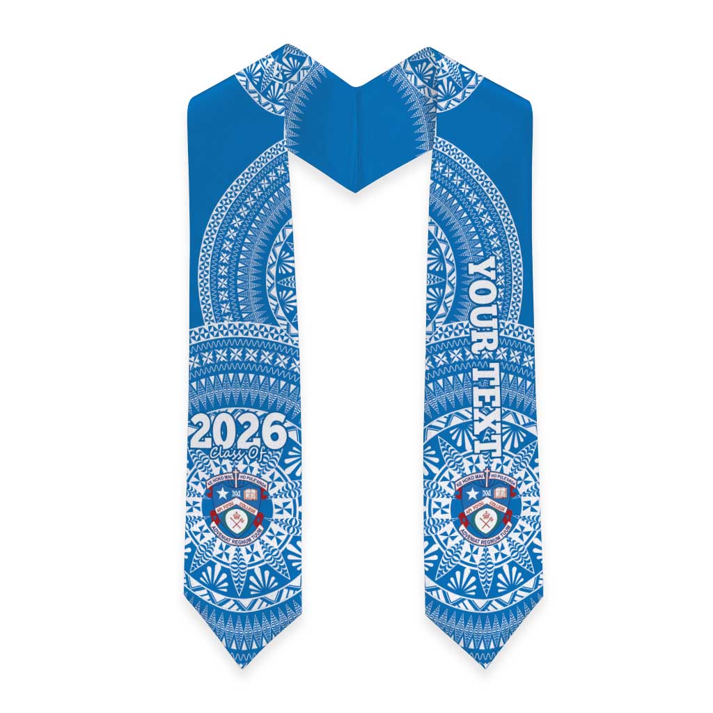 Custom Apifoou Tonga College Graduation Stole Class Of Year Tongan Ngatu Pattern LT14 - Polynesian Pride