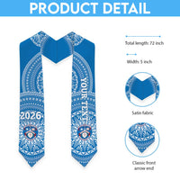 Custom Apifoou Tonga College Graduation Stole Class Of Year Tongan Ngatu Pattern LT14 - Polynesian Pride