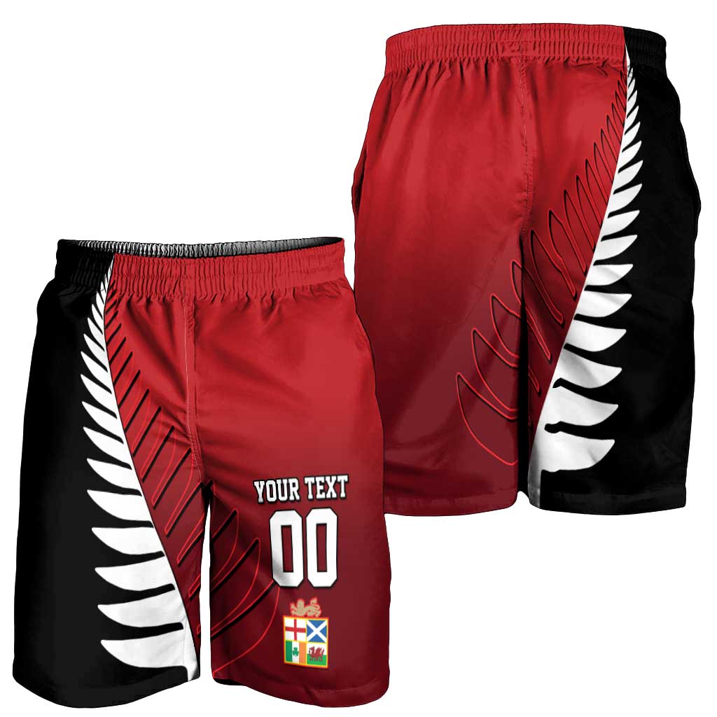 Custom British Lions New Zealand Shorts for Men Half Black Fern LT9 - Polynesian Pride