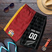 Custom British Lions New Zealand Shorts for Men Sporty Style LT9 Black - Polynesian Pride