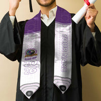 Custom Dudley School Graduation Stole With Fijian Tapa Pattern LT05 - Polynesian Pride