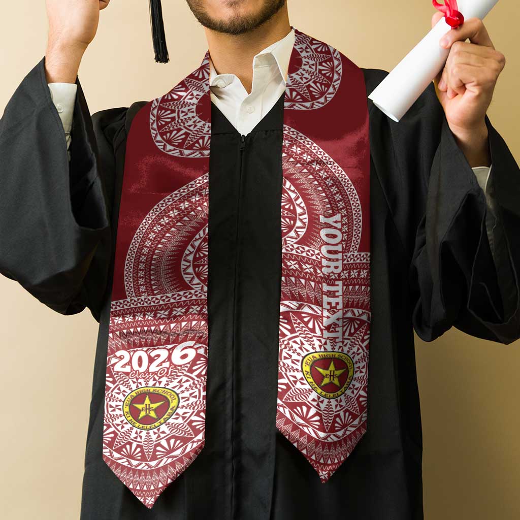 Custom Eua High School Tonga Graduation Stole Class Of Year Tongan Ngatu Pattern LT14 - Polynesian Pride