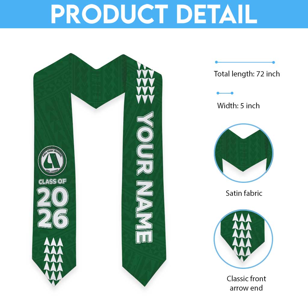 Custom Hawaii Aiea High School Graduation Stole Kakau Pattern LT05 - Polynesian Pride