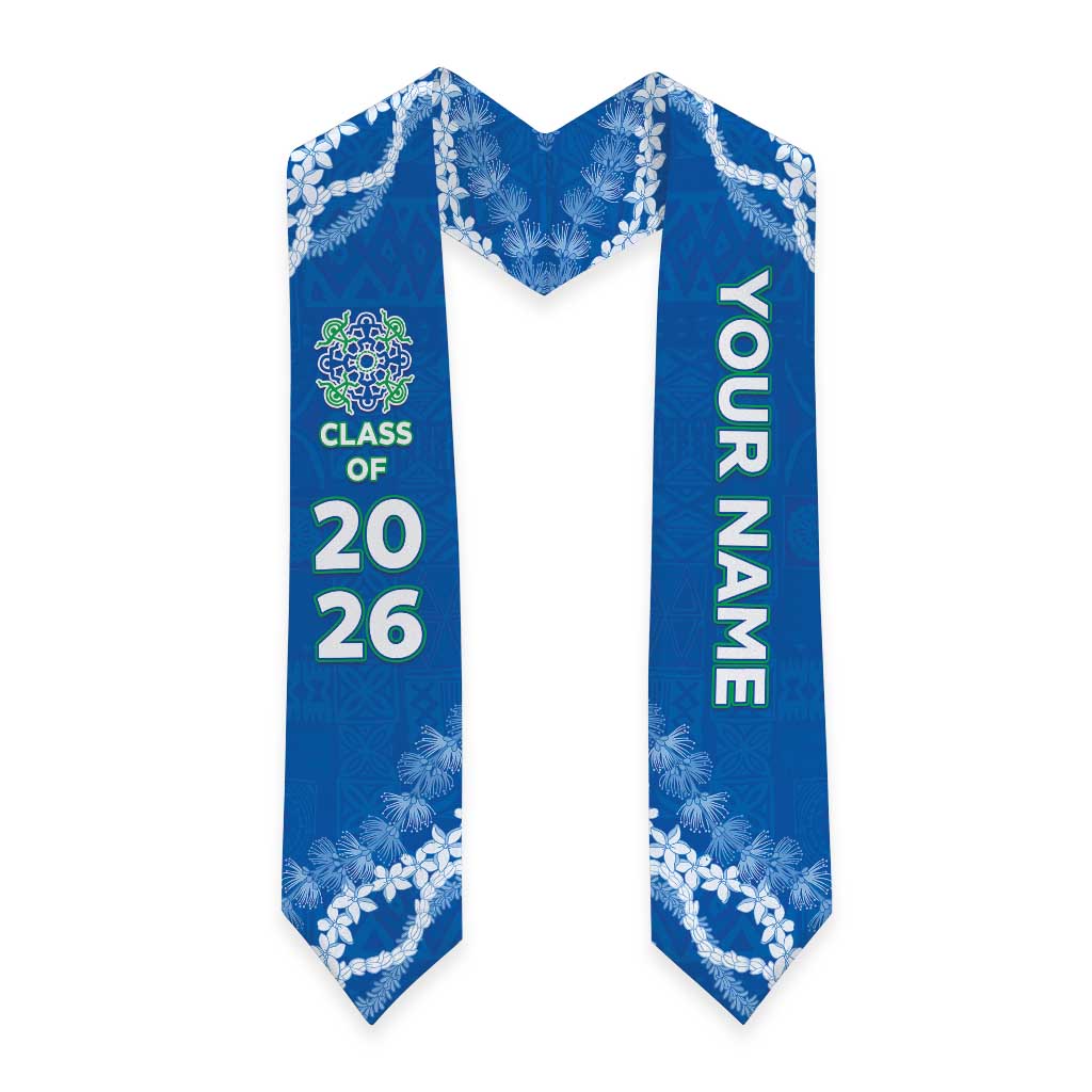 Custom Hawaii Anuenue School Graduation Stole Tapa Pattern With Leis LT05 - Polynesian Pride