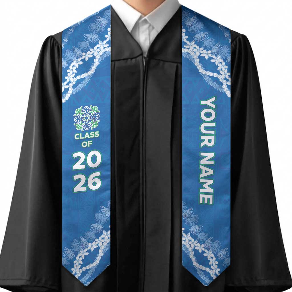 Custom Hawaii Anuenue School Graduation Stole Tapa Pattern With Leis LT05 - Polynesian Pride