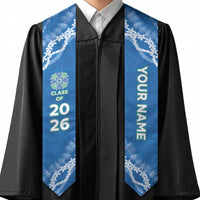 Custom Hawaii Anuenue School Graduation Stole Tapa Pattern With Leis LT05 - Polynesian Pride