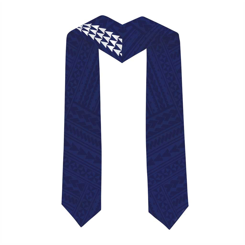 Custom Hawaii Graduation Stole Kakau Pattern Blue Version LT05 - Polynesian Pride