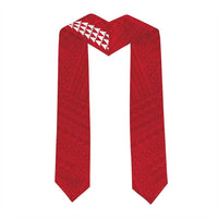 Custom Hawaii Graduation Stole Kakau Pattern Red Version LT05 - Polynesian Pride