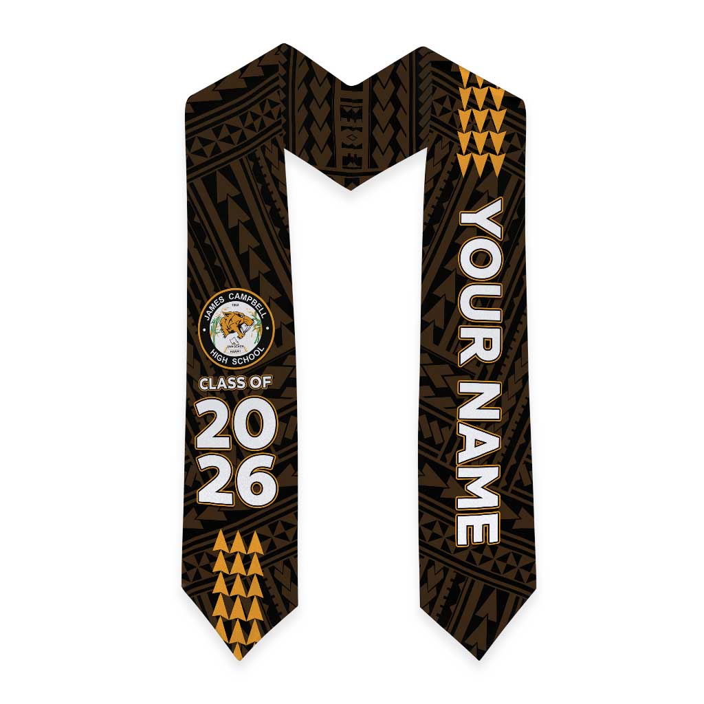 Custom Hawaii James Campbell High School Graduation Stole Kakau Pattern LT05 - Polynesian Pride