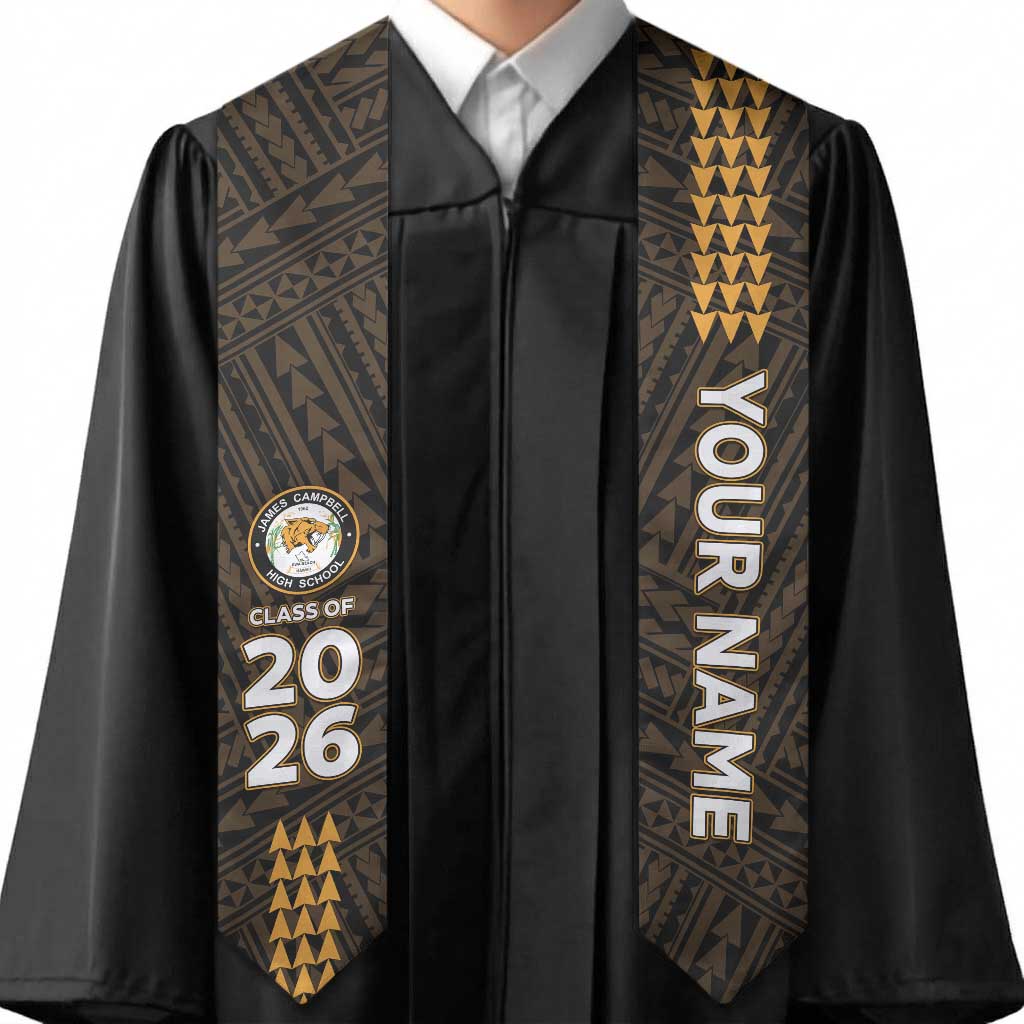 Custom Hawaii James Campbell High School Graduation Stole Kakau Pattern LT05 - Polynesian Pride