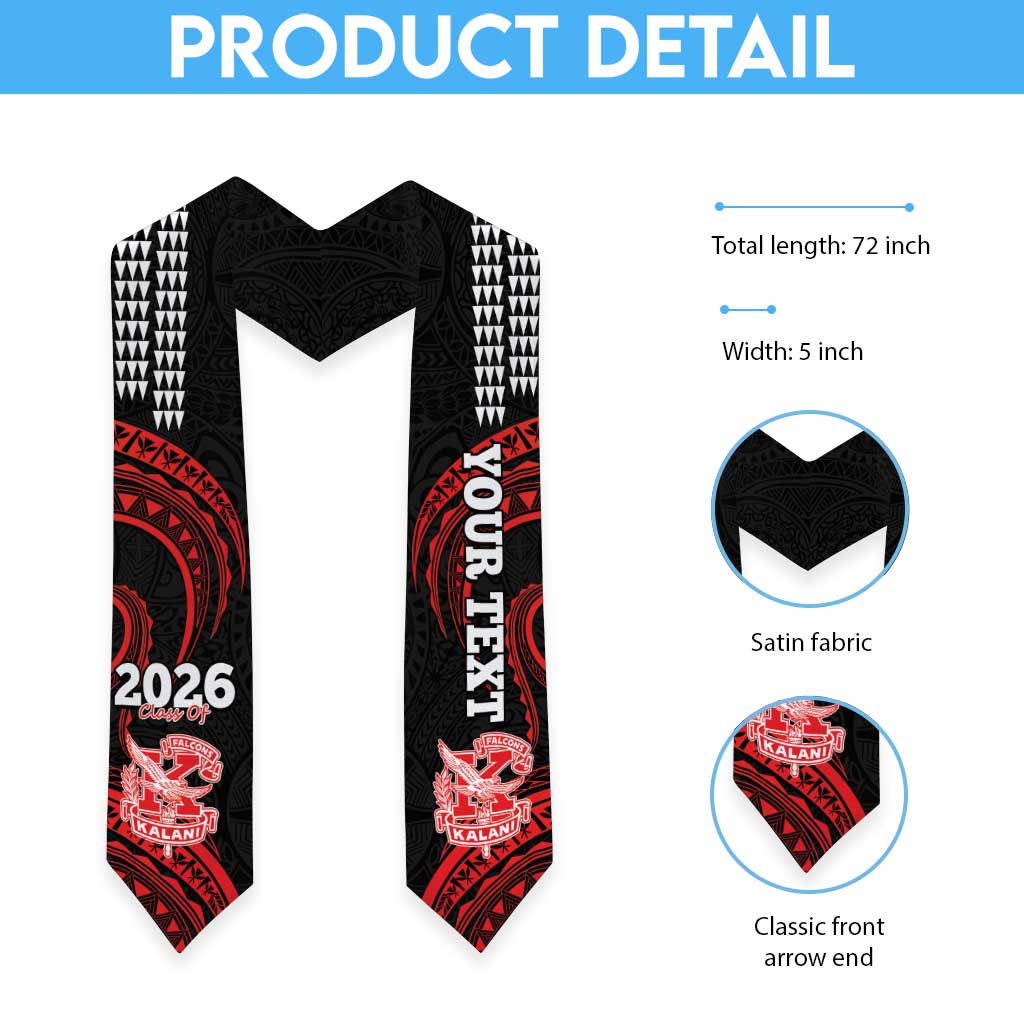 Custom Hawaii Kalani High School Graduation Stole Class Of Year Polynesian Kakau Pattern LT14 - Polynesian Pride
