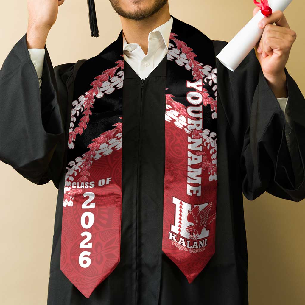 Custom Hawaii Kalani High School Graduation Stole Class Of Year Puakenikeni Lei Hawaiian Pattern LT14 - Polynesian Pride