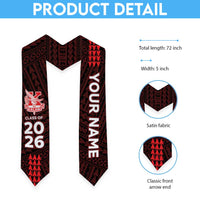 Custom Hawaii Kalani High School Graduation Stole Kakau Pattern LT05 - Polynesian Pride