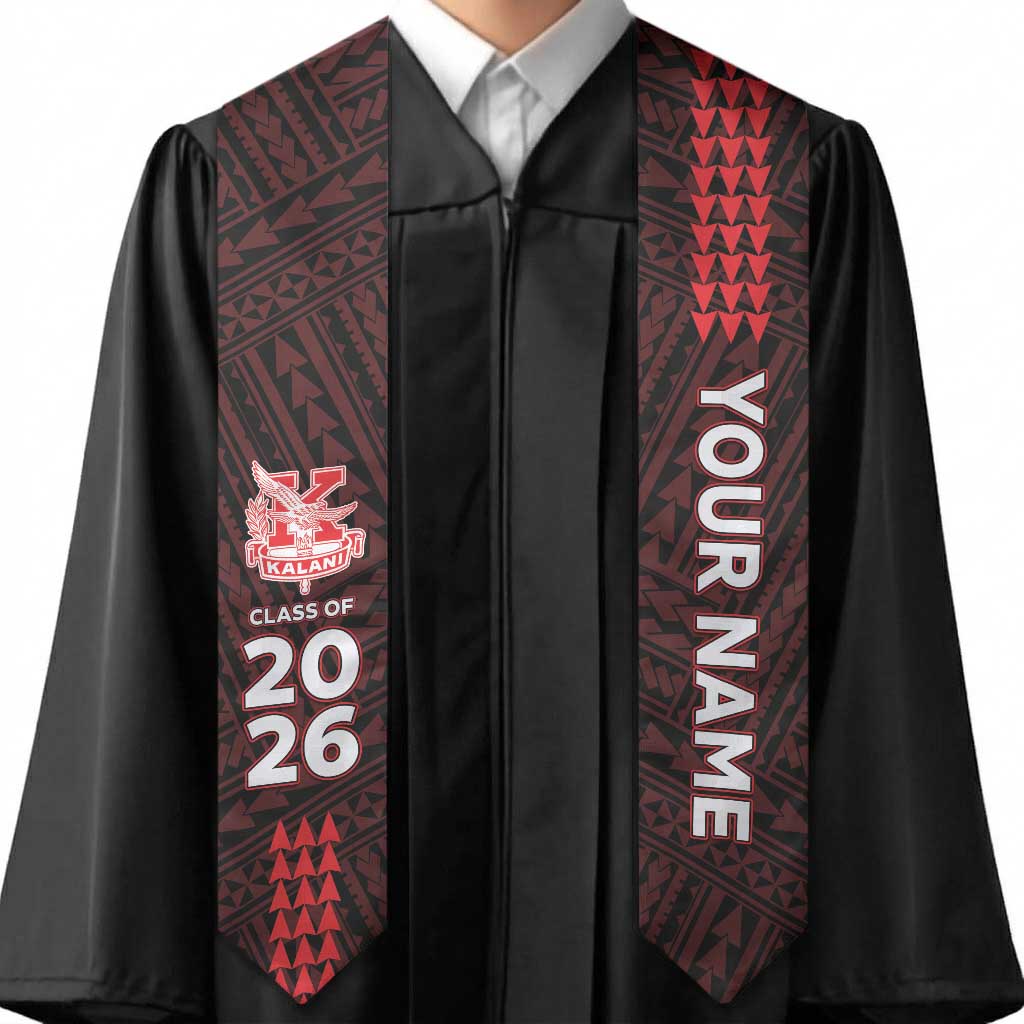 Custom Hawaii Kalani High School Graduation Stole Kakau Pattern LT05 - Polynesian Pride