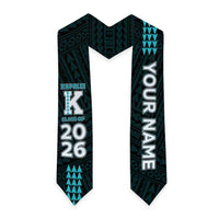 Custom Hawaii Kapolei High School Graduation Stole Kakau Pattern