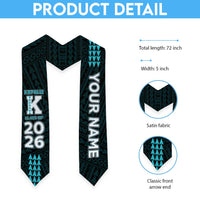 Custom Hawaii Kapolei High School Graduation Stole Kakau Pattern