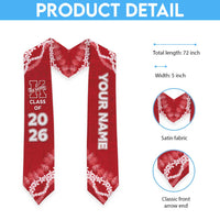 Custom Hawaii Kauai High School Graduation Stole Tapa Pattern With Leis LT05 - Polynesian Pride