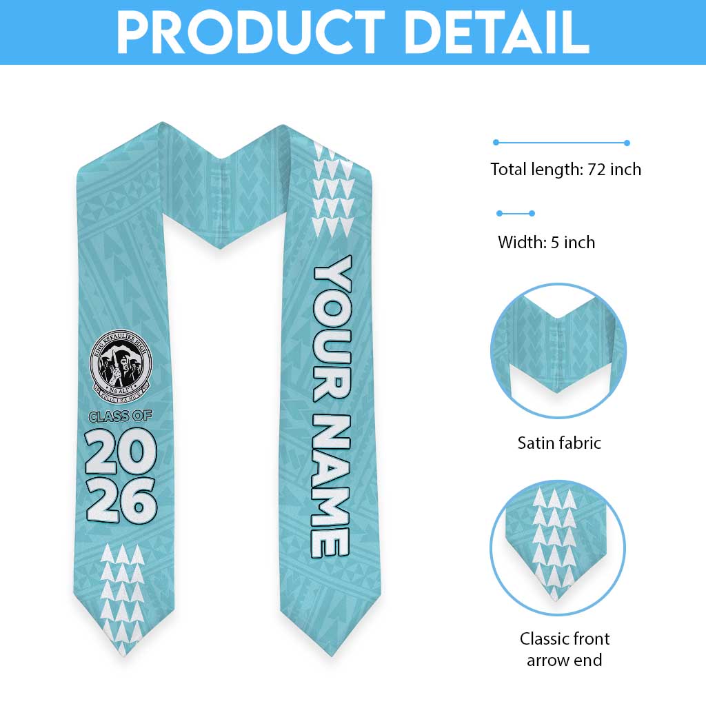 Custom Hawaii King Kekaulike High School Graduation Stole Kakau Pattern LT05 - Polynesian Pride