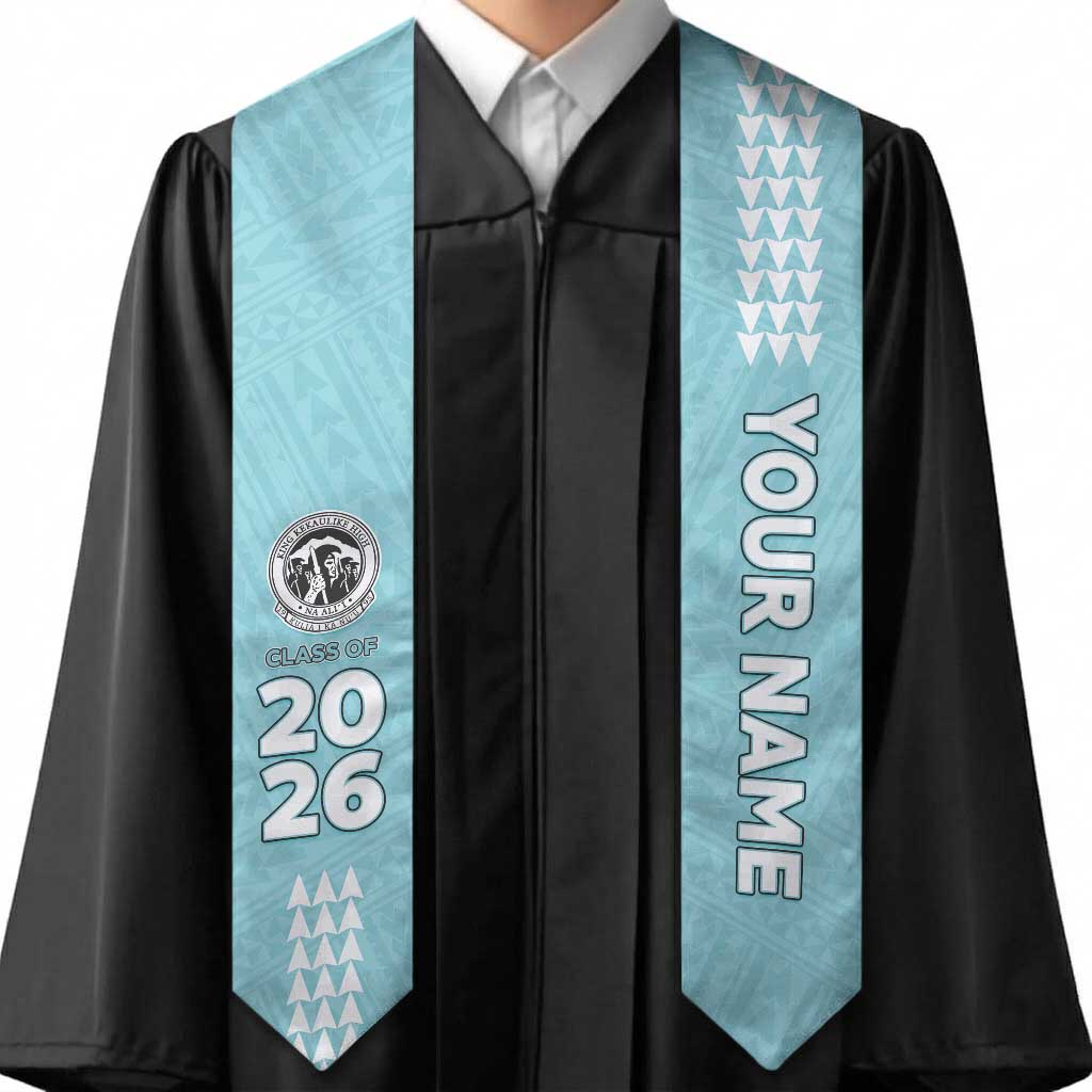 Custom Hawaii King Kekaulike High School Graduation Stole Kakau Pattern LT05 - Polynesian Pride
